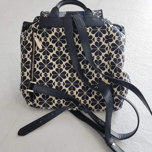Kate Spade Blue and Cream Patterned Backpack Kate Spade WKR00320 Karissa Blue & White Polka Dot Nylon  main image 3